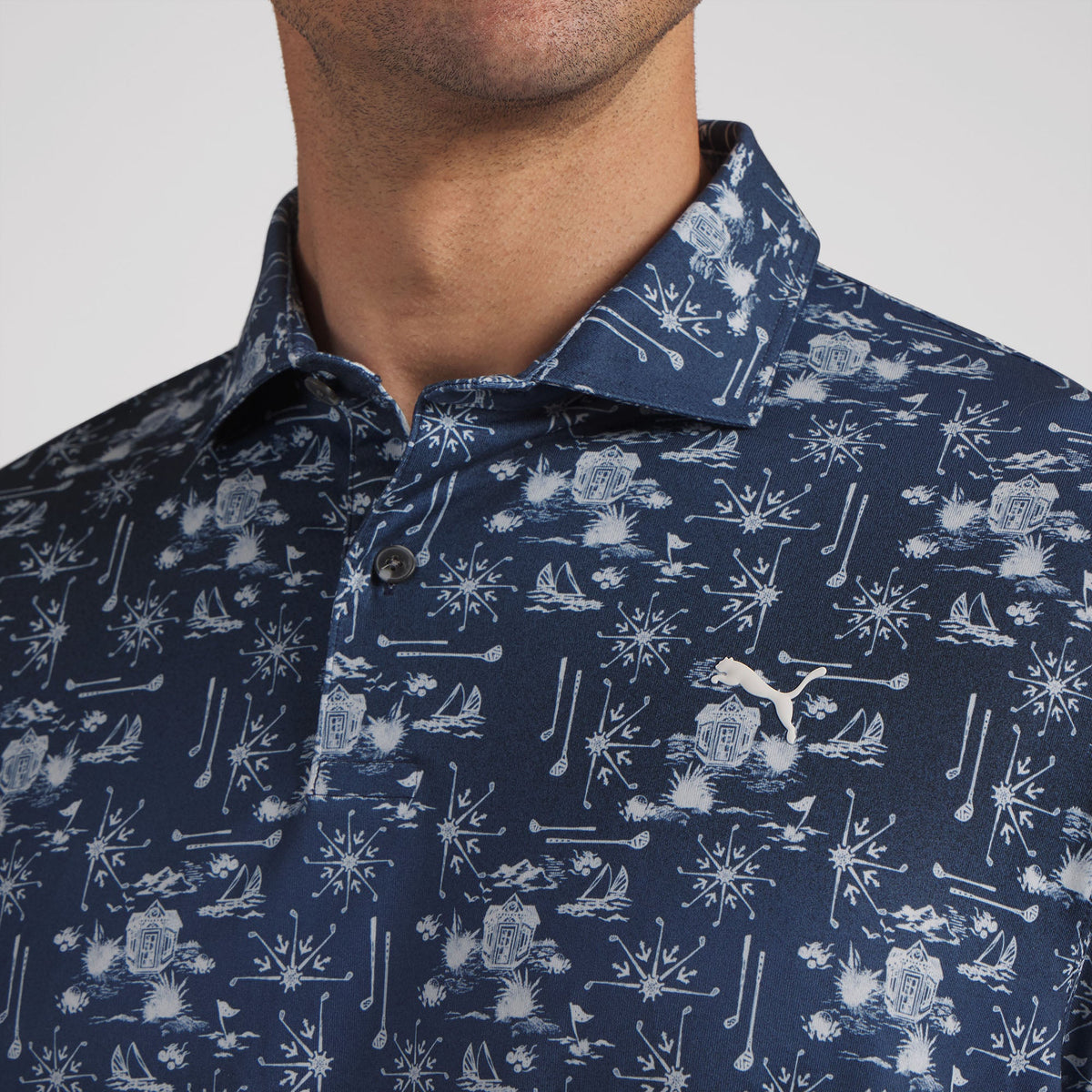 Puma Golf Exclusive - CLOUDSPUN Coastal Claret Golf Polo