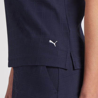 Puma Golf Best Seller - Women's Plaid Knit Sleeveless Golf Polo