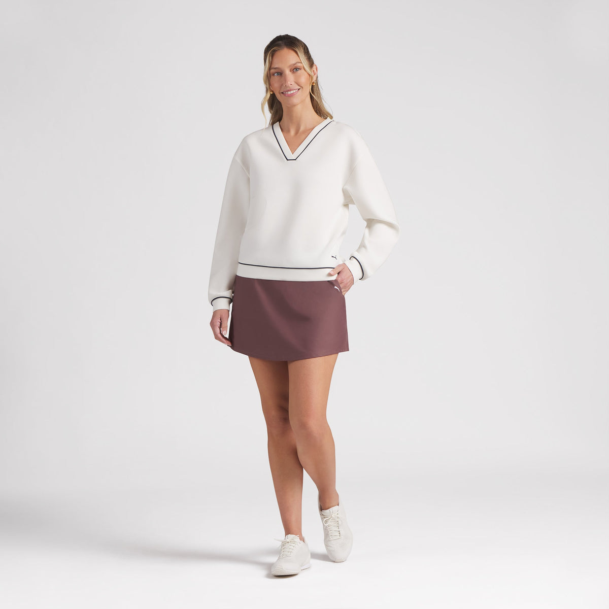 Puma Golf Quality - Women's CLOUDSPUN Fleece V-Neck Golf Sweater