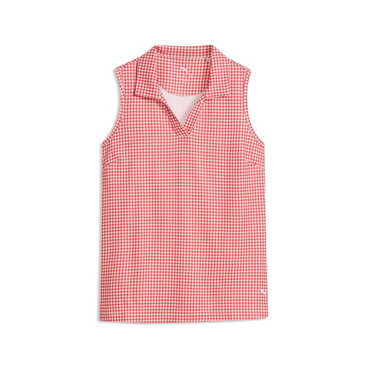 Puma Golf Special Offer - Women's CLOUDSPUN Mono Check Sleeveless Golf Polo