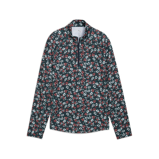 Puma Golf Smart Buy - Women's YouV Floral Burst Golf 1/4 Zip