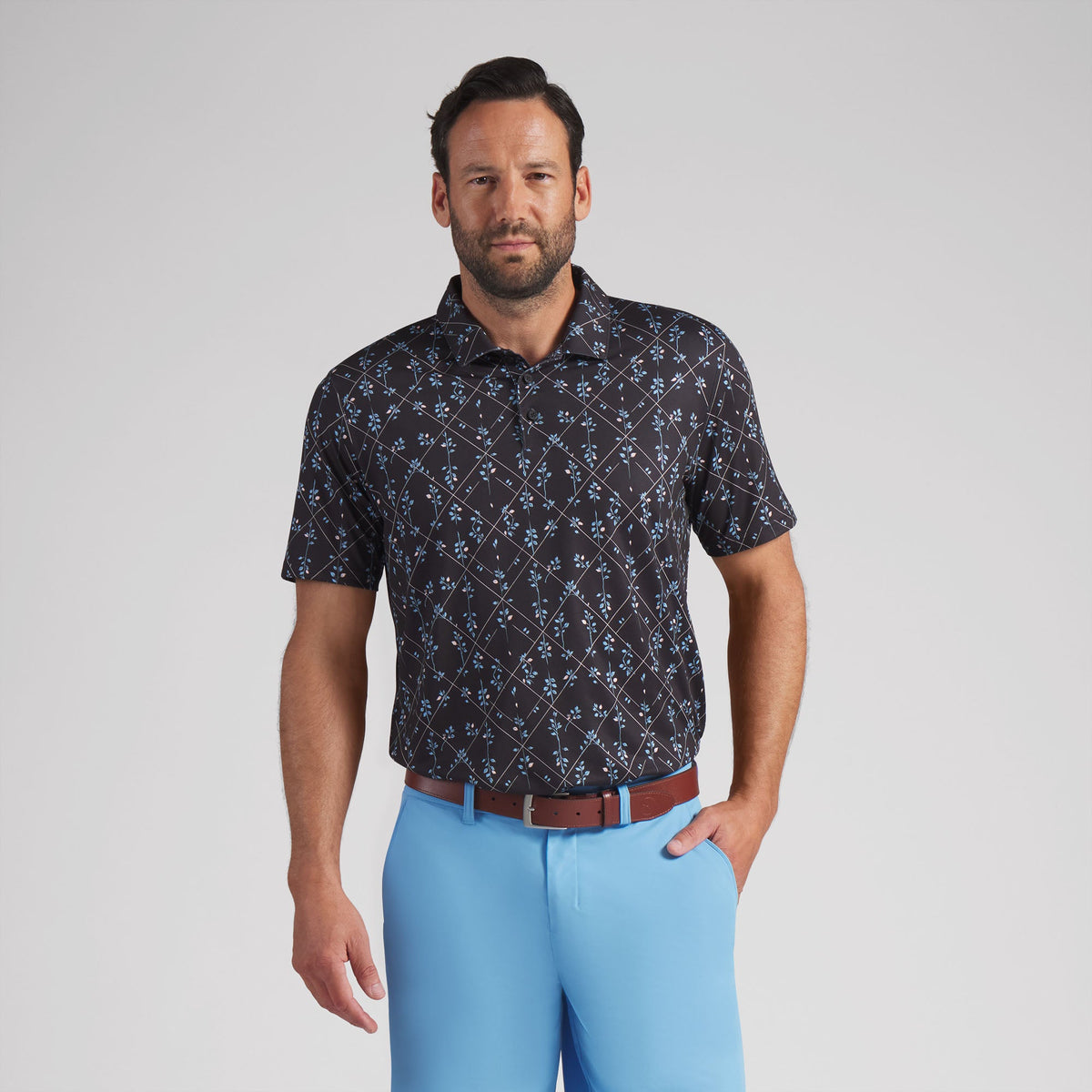 Puma Golf Great Value - CLOUDSPUN Argyle Bloom BN Golf Polo