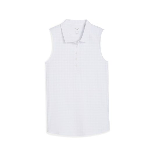 Puma Golf Essential - Women's Houndstooth Sleeveless Golf Polo