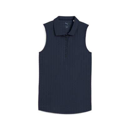 Puma Golf Essential - Women's Houndstooth Sleeveless Golf Polo