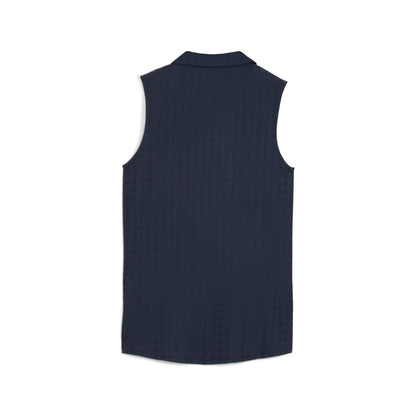 Puma Golf Essential - Women's Houndstooth Sleeveless Golf Polo