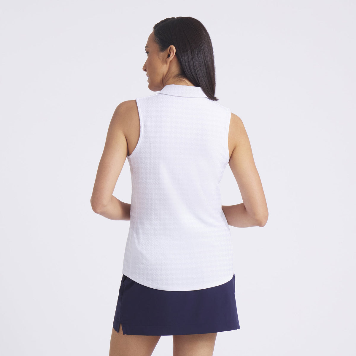 Puma Golf Essential - Women's Houndstooth Sleeveless Golf Polo