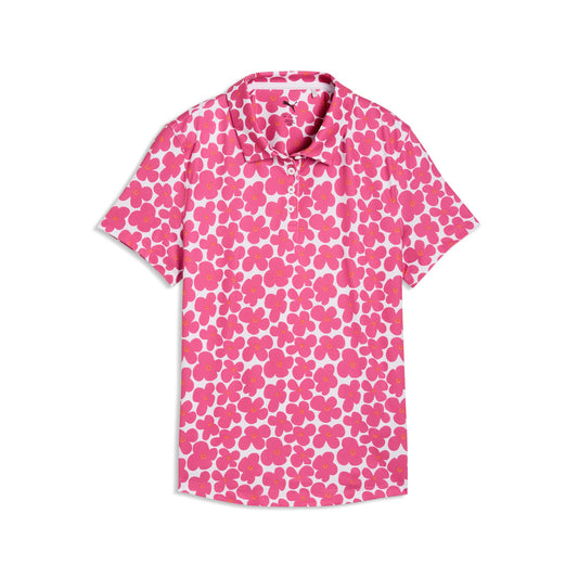 Puma Golf Top Pick - Girl's CLOUDSPUN Floral Golf Polo